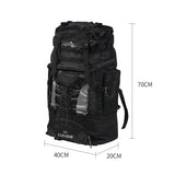 Military Backpack Tactical Hiking Camping Black - Front View