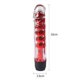 Multi Speed Vibrating Vibrator Realistic Red - Front View