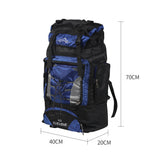 Military Backpack Tactical Hiking Camping Blue - Front View