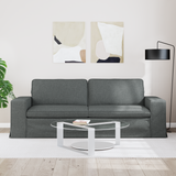 Sofa Dark Grey 222 x 80 x 82 cm Fabric