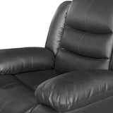 Fantasy Recliner Pu Leather 1R Black - Side View
