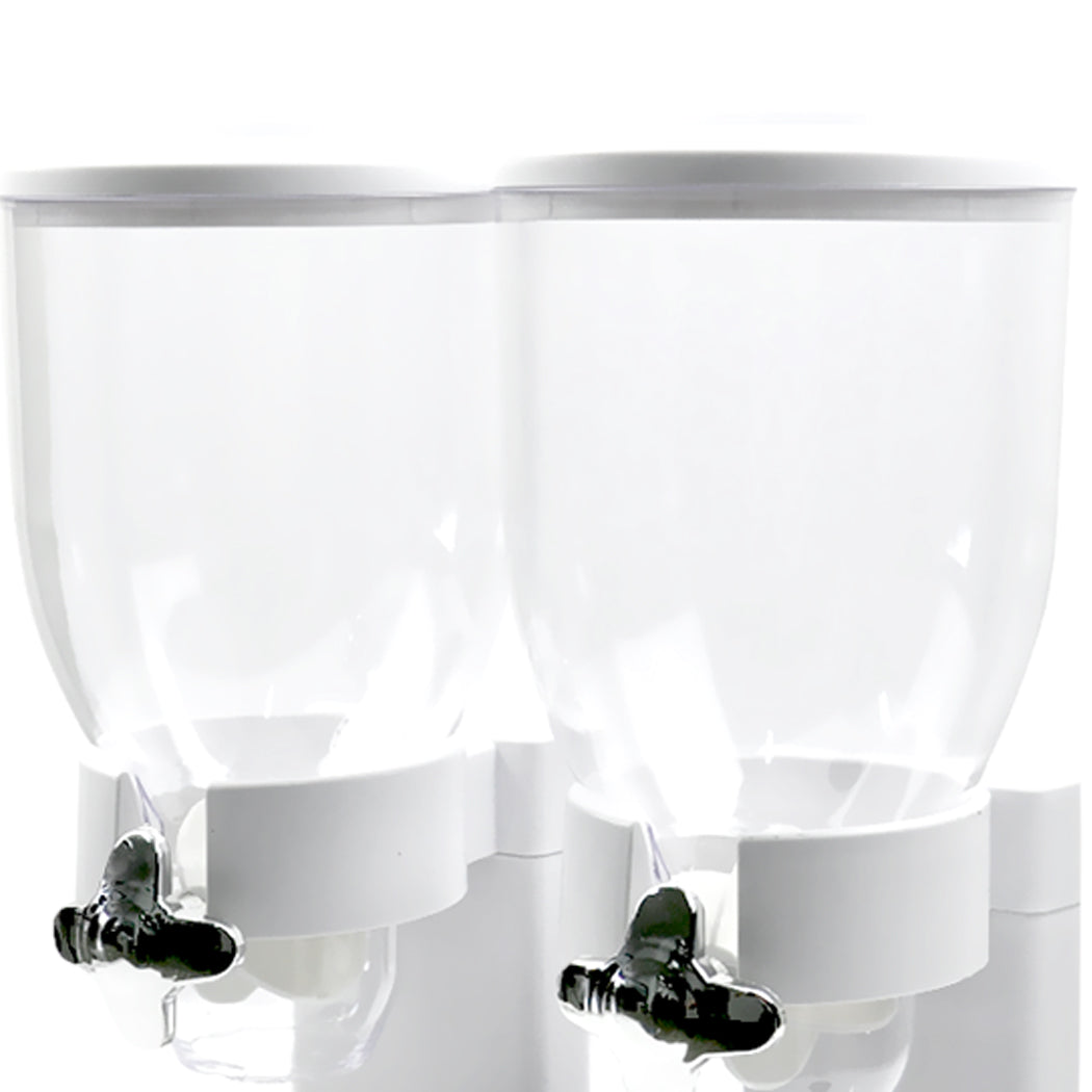 TOQUE Double Cereal Dispenser Dry Food White-2006733302328856579