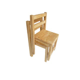 Rubberwood Standard Chairs - Front View