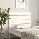 Headboard White 75 cm Solid Wood Pine - Front View