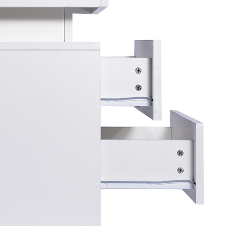Levede Bedside Tables RGB LED Side Table White-2006733164277534723