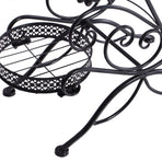 Levede Plant Stand Outdoor Indoor Metal Black-2018816658419879939