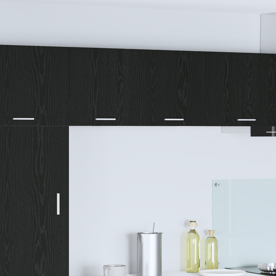 Hanging Cabinet Black Oak and White 40 x 31 x 40 cm