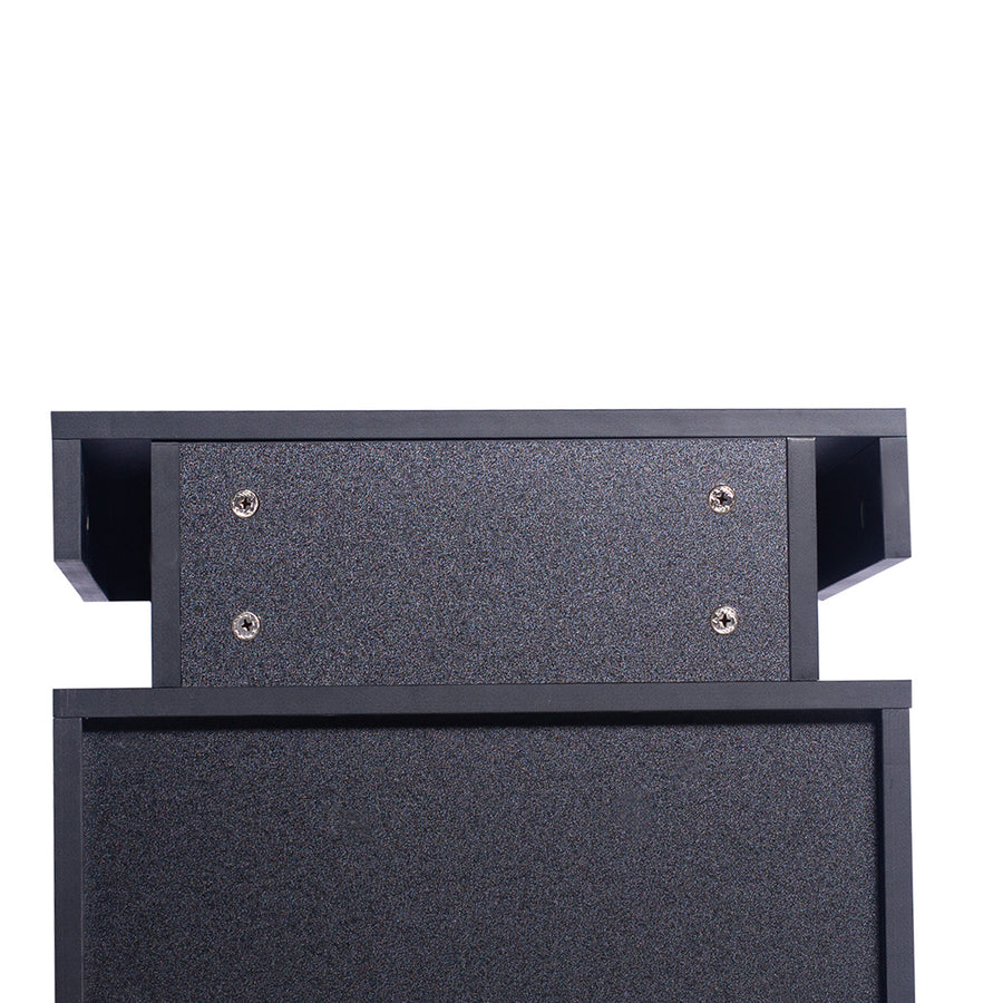 Levede Bedside Tables Side Table 2 Drawers Black-2006733164113956868