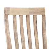 2x Wooden Frame Leatherette in Solid Acacia Wood & Veneer Dining Chairs in Oak Colour - Top-Down View