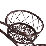 Levede Plant Stand Outdoor Indoor Metal Bronze - Top-Down View