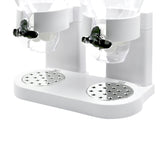 TOQUE Double Cereal Dispenser Dry Food White - Top-Down View