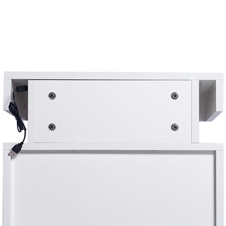 Levede Bedside Tables RGB LED Side Table White-2006733164277534724