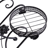 Levede Plant Stand Outdoor Indoor Metal Black-2006732927412604932