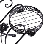 Levede Plant Stand Outdoor Indoor Metal Black-2018816658419879940
