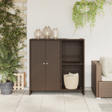 Storage Cabinet with Shelf Brown 100 x 36 x 102 cm Rattan