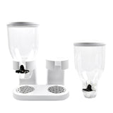 TOQUE Double Cereal Dispenser Dry Food White-2006733302328856581