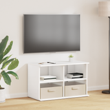 TV stand with Drawer White 79 x 40 x 48 cm - Side View