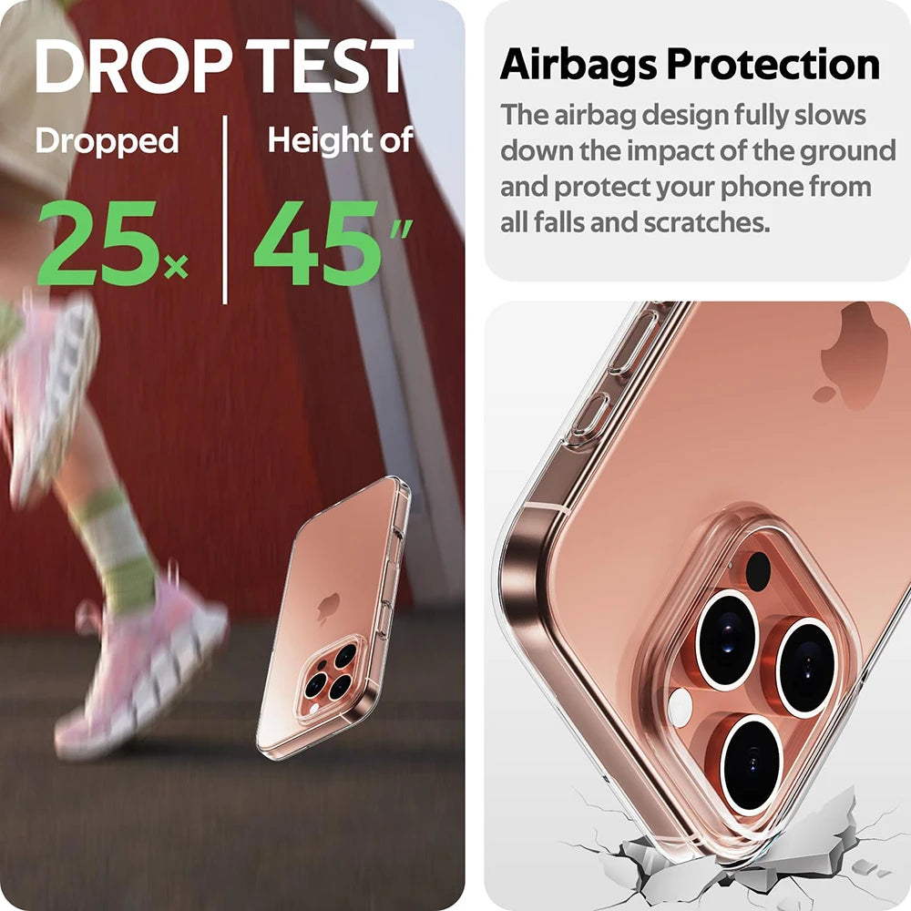 High Clear Silicone Soft Case For iPhone 16 15 14 13 12 11 Pro Max Mini Plus Ultra Thin Transparent Back Cover Shockproof Shell