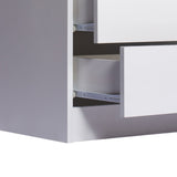 Levede Bedside Tables RGB LED Side Table White-2006733164277534725