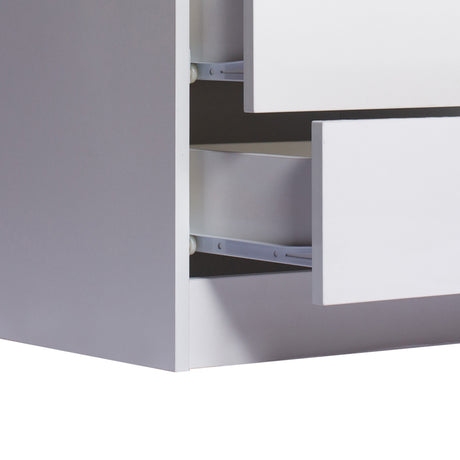 Levede Bedside Tables RGB LED Side Table White-2006733164277534725