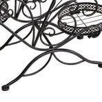 Levede Plant Stand Outdoor Indoor Metal Black-2006732927412604933