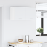 Hanging Cabinet with Door White 80 x 31 x 40 cm Engineered Wood - Top-Down View