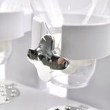 TOQUE Double Cereal Dispenser Dry Food White - Rear View