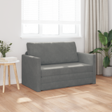 Sofa Bed Dark Grey 124 x 71 x 78 cm Velvet