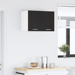 Hanging Cabinet Black Oak and White 30 x 31 x 40 cm