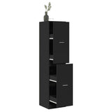 Apothecary Cabinet Black 40x41x174.5 cm Engineered Wood - Front View