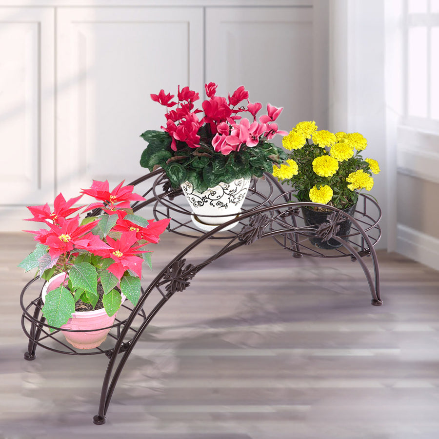Levede Plant Stand Outdoor Indoor Metal Bronze-2018816651222454279
