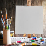 5x Artist Canvas Blank Stretched Canvases - Close-Up Angle