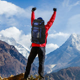 Military Backpack Tactical Hiking Camping Blue - Close-Up Angle