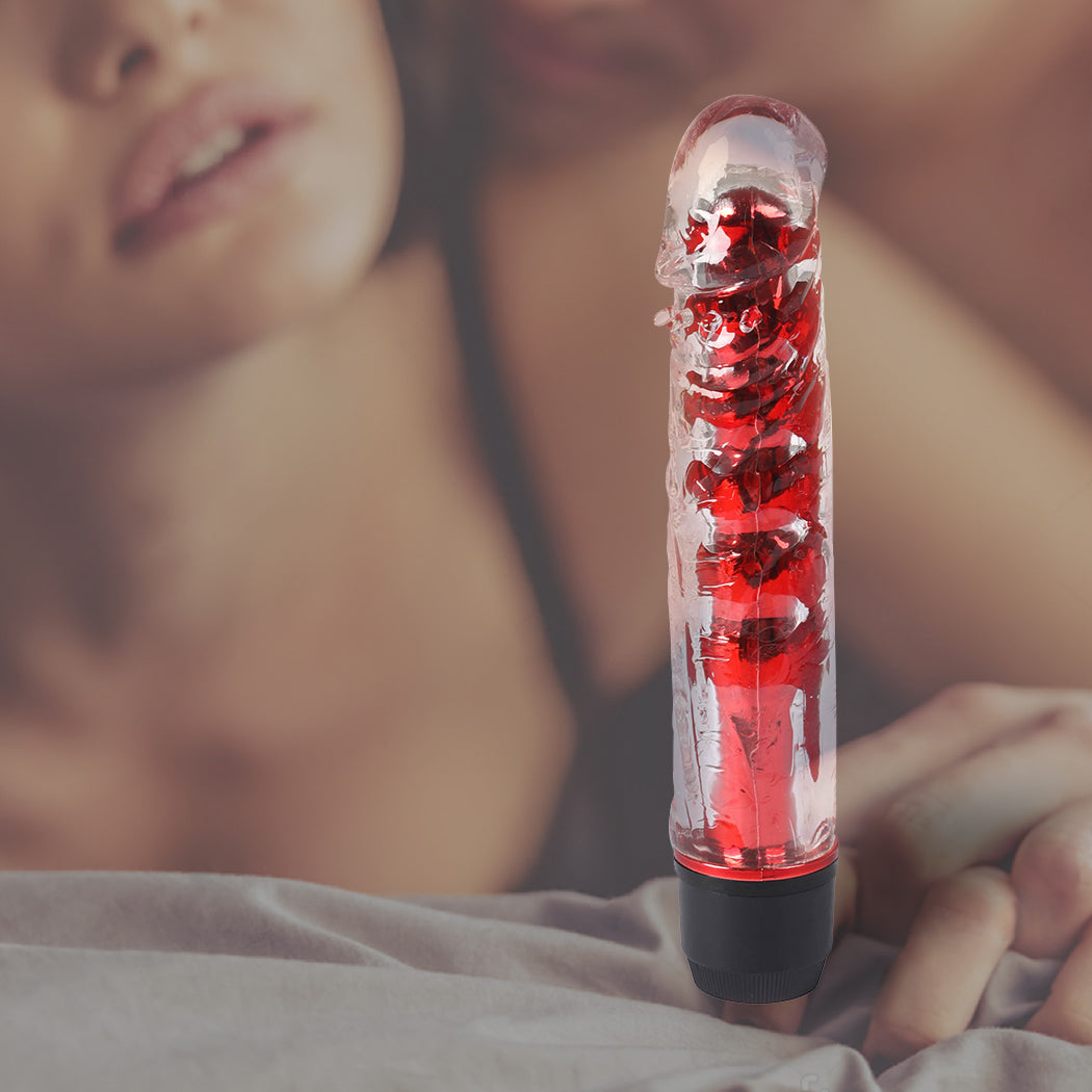 Multi Speed Vibrating Vibrator Realistic Red-2018816620612423687