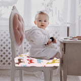 Kid Chair Cushion High Seat Pad Baby Pink - Close-Up Angle
