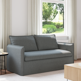 Sofa Dark Grey 156 x 82 x 85 cm Fabric - Front View
