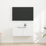 TV Wall Cabinet 2 pcs White 39 x 31 x 29.5 cm Engineered Wood - Side View
