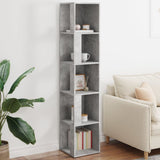 Corner Cabinet Concrete Grey 33x33x164.5 cm Engineered Wood - Front View