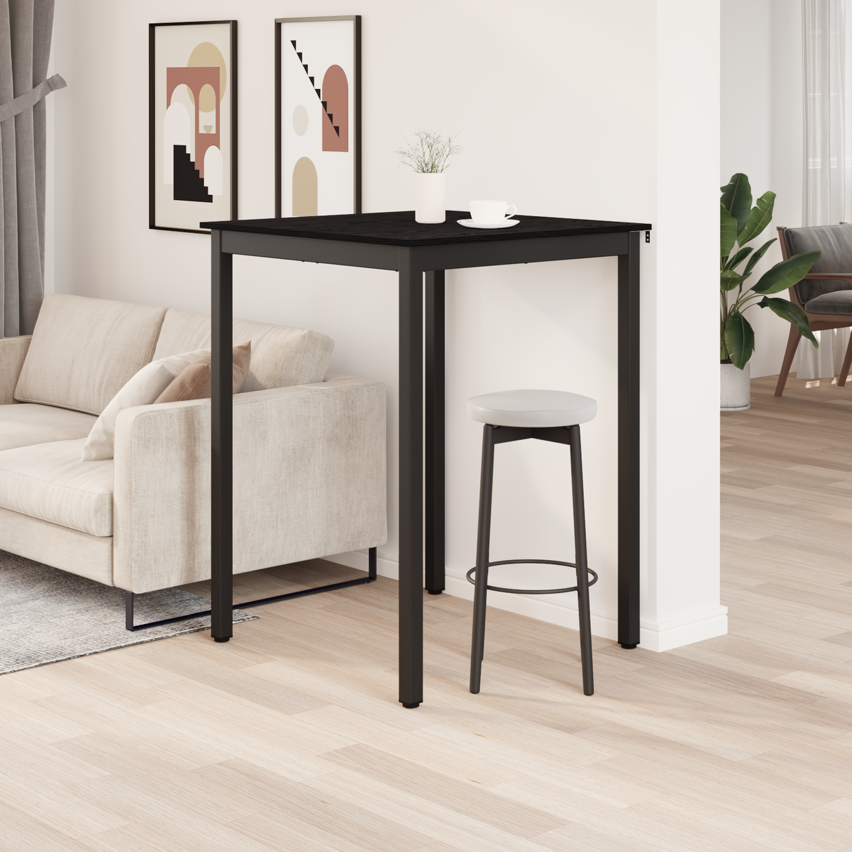 Standing Bar Table Engineered Wood