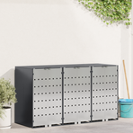 Wheelie Bin Storage for 3 Bins Stainless Steel Anthracite