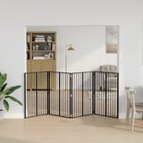 Dog Gate 4 pcs Black 80 x 100 cm Galvanised Steel - Front View