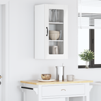 Wall Glass Cabinet LUCCA High Gloss White 40 x 31 x 80 cm