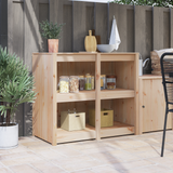 Kitchen Cabinet with Shelf MEPPEL Brown Oak 106 x 55 x 92 cm - Side View