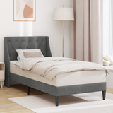 Bed Frame with Headboard Dark Grey connect plate