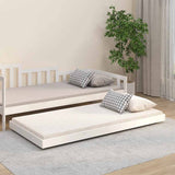 Bed Frame without Mattress White 90x190 cm Solid Wood Pine - Front View