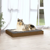 Dog Bed Honey Brown 91.5x64x9 cm Solid Wood Pine - Side View