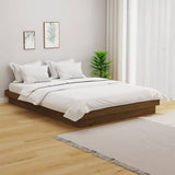 Bed Frame without Mattress Honey Brown Solid Wood 135x190 cm