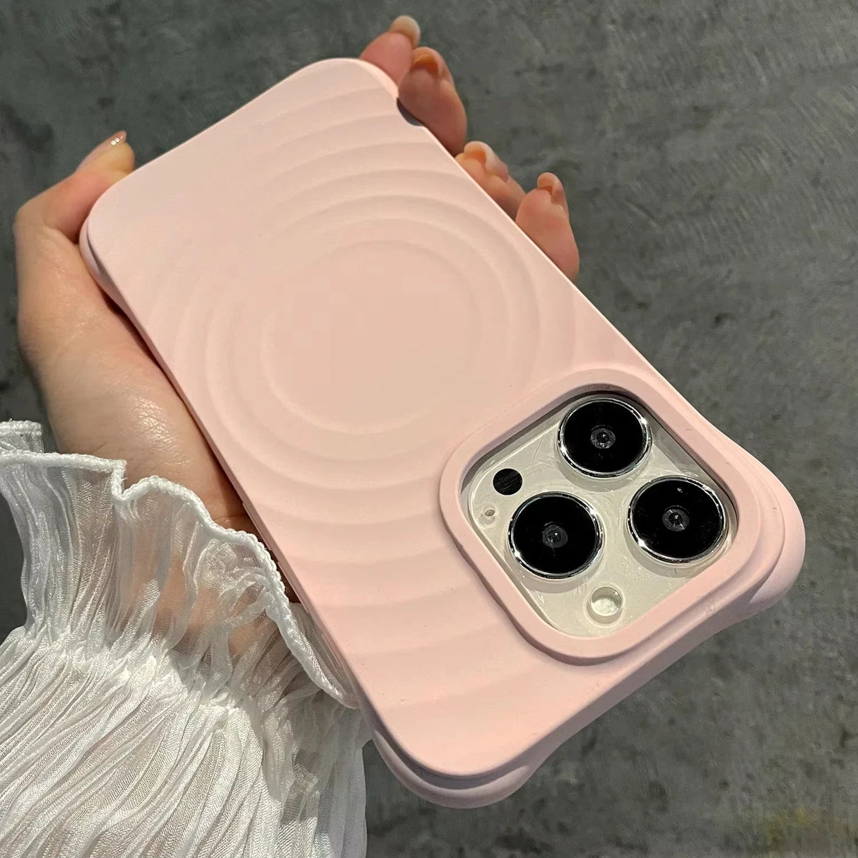 Water Ripple Liquid Silicone For Magsafe Wireless Charge Magnetic Case For iPhone 15 16 14 13 11 12 Pro Max Soft Shockproof Case
