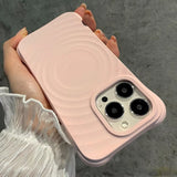 Water Ripple Liquid Silicone For Magsafe Wireless Charge Magnetic Case For iPhone 15 16 14 13 11 12 Pro Max Soft Shockproof Case - Side View