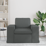 Sofa Dark Grey 103 x 80 x 82 cm Fabric - Side View